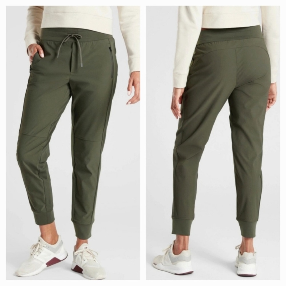 Athleta Headlands Hybrid Trek Jogger in Olive Aspen Size 8 - Picture 2 of 8